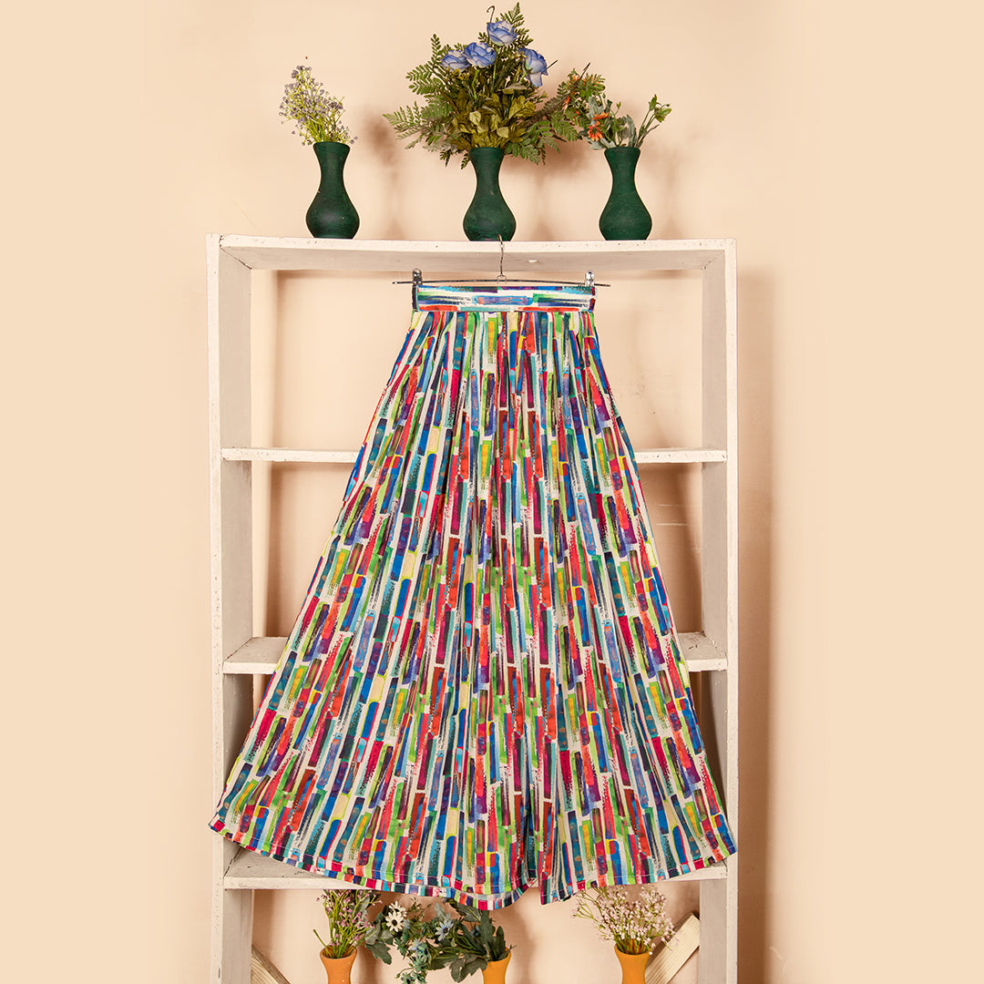 SK-27 Colorful Designer Skirt Qasim Yaqoob Pakistan