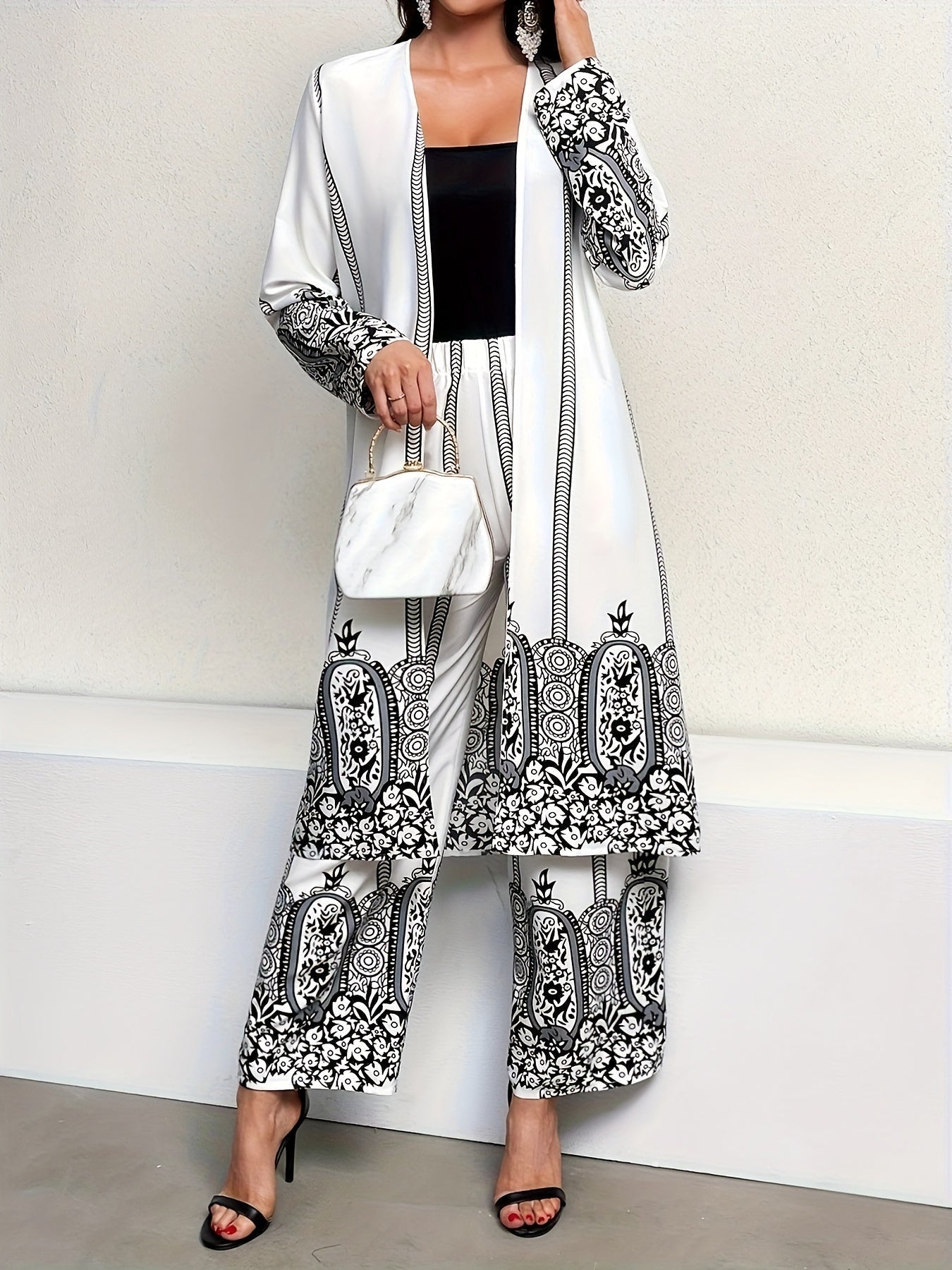 Tribal Print Matching Three-piece Set