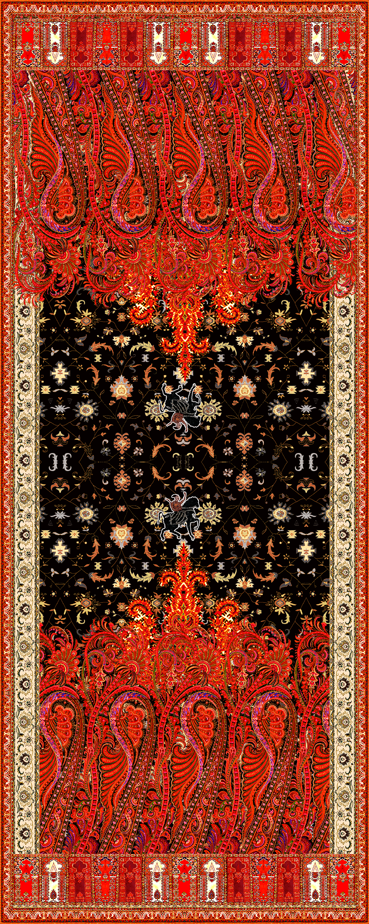 PAISLEY WITH MUGHAL ART THEAM